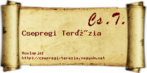 Csepregi Terézia névjegykártya